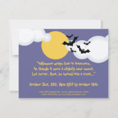 Wolf Howling auf dem Mond Halloween-Party Einladun Einladung (Rückseite)