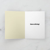 Wolf Howling auf dem Mond Illustration Personalisi Karte (Innenseite)