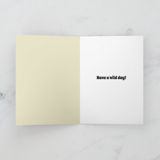 Wolf Howling auf dem Mond Illustration Personalisi Karte (Innenseite)