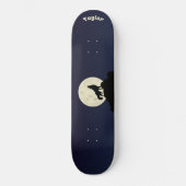 Wolf Howling auf dem Mond Illustration Personalisi Skateboard (Vorderseite)