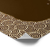 Wolf Howling auf dem Mond in Brown und Tan Poster (Ecke)