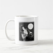 Wolf Howling auf dem Mond Kaffeetasse (Links)