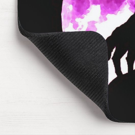 Wolf Howling auf dem Mond Mousepad (Ecke)