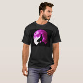 Wolf Howling auf dem Mond T-Shirt (Vorne ganz)
