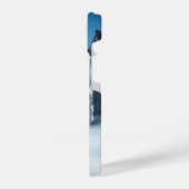 Wolf Howling auf einem Schneeberg im Winter iPhone Hülle (Linke Seite)