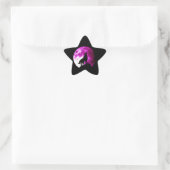 Wolf Howling auf Moon Star Sticker (Tasche)