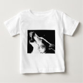 Wolf Howling Baby T-shirt (Vorderseite)