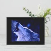 Wolf Howling bei der Einladung zum Mond (Stehend Vorderseite)