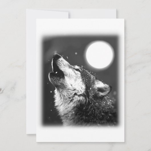 Wolf Howling bei der Einladung zum Mond (Vorderseite)