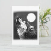 Wolf Howling bei der Einladung zum Mond (Stehend Vorderseite)