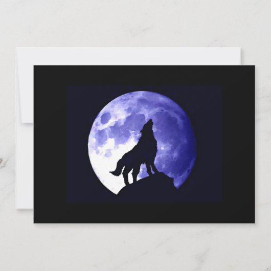 Wolf Howling bei der Einladung zum Mond (Vorderseite)