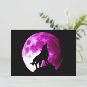 Wolf Howling bei der Einladung zum Mond (Stehend Vorderseite)