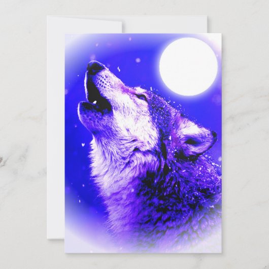 Wolf Howling bei der Einladung zum Mond (Vorderseite)