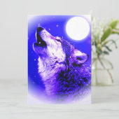 Wolf Howling bei der Einladung zum Mond (Stehend Vorderseite)