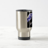 Wolf Howling bei Moon Travel Mugs Reisebecher (Mittel)