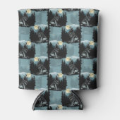 Wolf Howling beim Moon-Muster-Design Dosenkühler (Vorderseite)