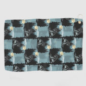 Wolf Howling beim Moon-Muster-Design Golfhandtuch (Horizontal)
