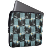 Wolf Howling beim Moon-Muster-Design Laptopschutzhülle (Vorne Rechts)