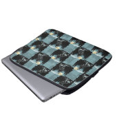 Wolf Howling beim Moon-Muster-Design Laptopschutzhülle (Vorne Knopf)
