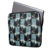 Wolf Howling beim Moon-Muster-Design Laptopschutzhülle (Vorderseite Links)