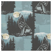Wolf Howling beim Moon-Muster-Design Stoff (Nahaufnahme)