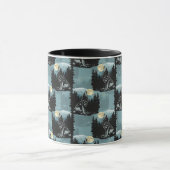 Wolf Howling beim Moon-Muster-Design Tasse (Zentrum)
