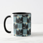 Wolf Howling beim Moon-Muster-Design Tasse (Links)