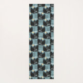 Wolf Howling beim Moon-Muster-Design Yogamatte (Rückseite)