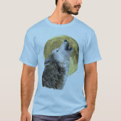 Wolf Howling beim Moon Snow Winter Wildlife Shirt (Vorderseite)