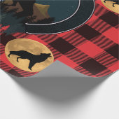 Wolf Howling Full Moon Geschenkpapier (Ecke)