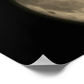 Wolf Howling Full Moon Night Vintag Sepia Poster (Ecke)