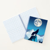 Wolf Howling im Full Moon Journal Notizblock (Innenseite)