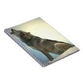 Wolf Howling im Snow-Notebook Notizblock (Rechte Seite)