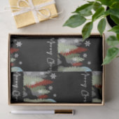 Wolf Howling im Wald frohe Weihnachtsbaumen Seidenpapier (Geschenk)