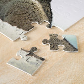 Wolf Howling in Snow Puzzle (Seite)