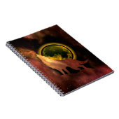 WOLF HOWLING IN SPACE MOON GALAXY NOTIZBLOCK (Rechte Seite)