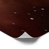 WOLF HOWLING IN SPACE MOON GALAXY POSTER (Ecke)