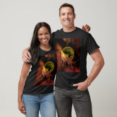 WOLF HOWLING IN SPACE MOON GALAXY T-Shirt (Unisex)