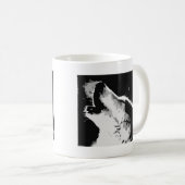 Wolf Howling Kaffeetasse (VorderseiteRechts)
