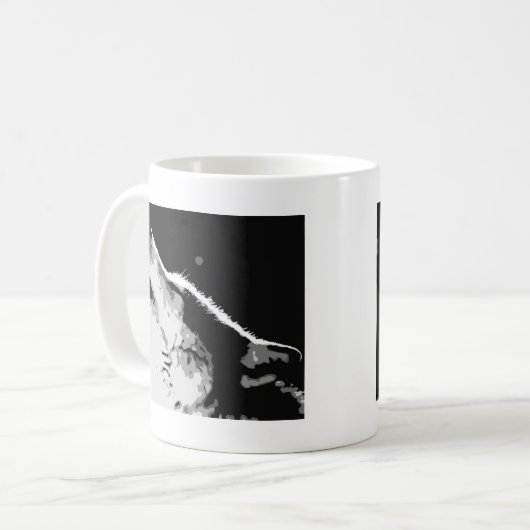Wolf Howling Kaffeetasse (Vorderseite Links)