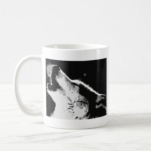 Wolf Howling Kaffeetasse (Links)
