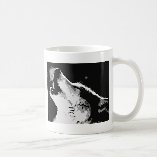 Wolf Howling Kaffeetasse (Rechts)