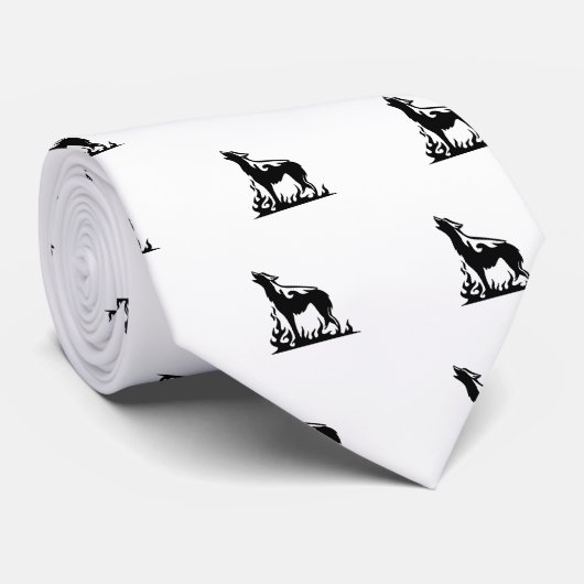Wolf Howling Krawatte (Gerollt)