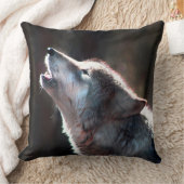 Wolf Howling Lone Wolf Kissen (Decke)
