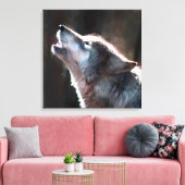 Wolf Howling Lone Wolf Leinwanddruck (Insitu (Wohnzimmer))
