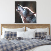 Wolf Howling Lone Wolf Leinwanddruck (Insitu (Schlafzimmer))