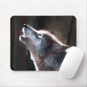 Wolf Howling Lone Wolf Mousepad (Mit Mouse)