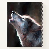 Wolf Howling Lone Wolf Notizblock (Rückseite)