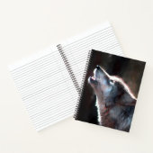 Wolf Howling Lone Wolf Notizblock (Innenseite)