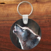 Wolf Howling Lone Wolf Schlüsselanhänger (Vorderseite)